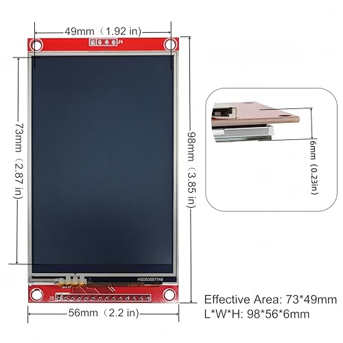 3.5" 480x320 SPI Serial Resistive LCD Touch Panels TFT Display Module ILI9488 with Touch Pen Compatible with Arduino STM32