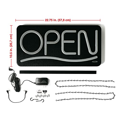 Newon LED Open Sign with 6.5-Inch Font, 3 Color Wave, and Flashing Effects (4783) - style: 6.5 Inch Font