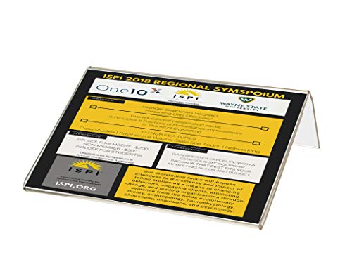 Marketing Holders 2 Pack 7 x 5 Inch Sign Holder L Shape Counter Side Loading Clear Acrylic Advertisement Holder Literature Flyer Postcard Frame Printed Material Document Display - size: 7"w x 5"h