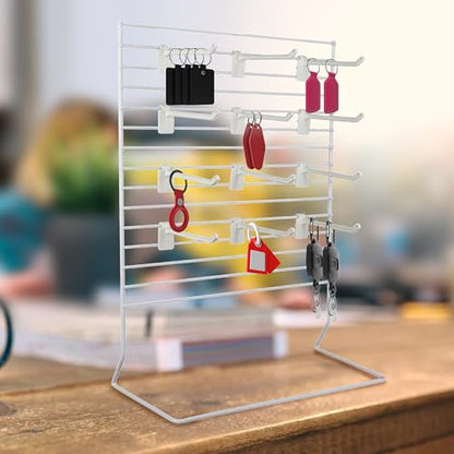 SSWBasics 12-Peg White Wire Countertop Rack - 12 in W x 15 in H - size: 12 Peg