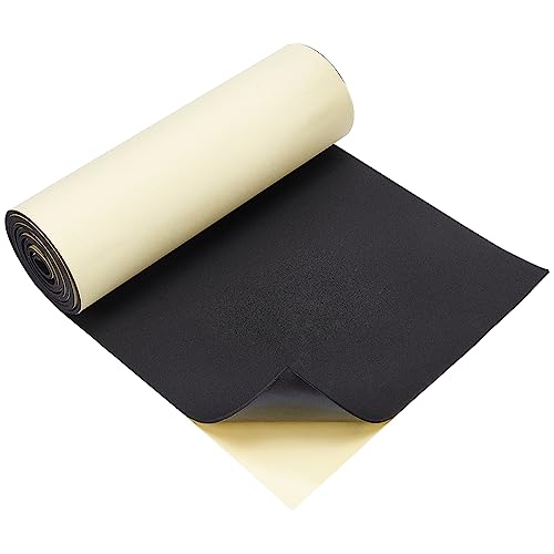 BENECREAT 3mm Black Self-Adhesive Eva Foam Roll, 78.7x11.8 Inch - color: Black - 3mm Thick, size: 3mm Thick