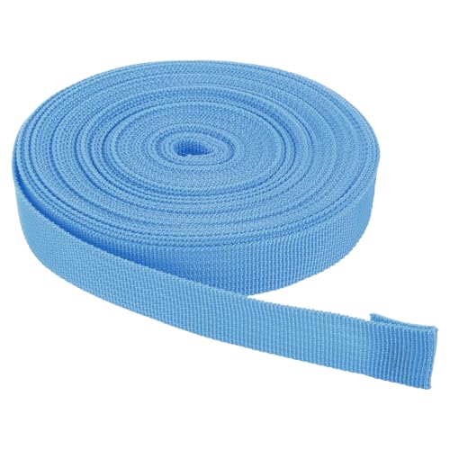 Nylon Webbing Strap, 10 Yards x 7/8 Inch Polypropylene Webbing Lightweight Strapping Backpack Band for DIY Gear Repair Outdoor Luggage Cargo Straps, Blue - color: Blue, size: 10 Yards x 7/8 Inch