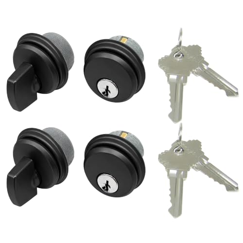 Cylinder Locks Thumb Turn - Bronze, 2 Pack - color: Duronotic Bronze, size: 2 Pack, style: Keyed & Thumbturn