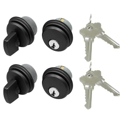Cylinder Locks Thumb Turn - Bronze, 2 Pack - color: Duronotic Bronze, size: 2 Pack, style: Keyed & Thumbturn