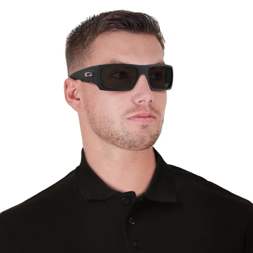 Oakley mens Oo9253 Det Cord Rectangular Sunglasses - color: Si Matte Black/Usa Icon