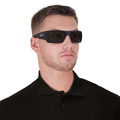 Oakley mens Oo9253 Det Cord Rectangular Sunglasses - color: Si Matte Black/Usa Icon