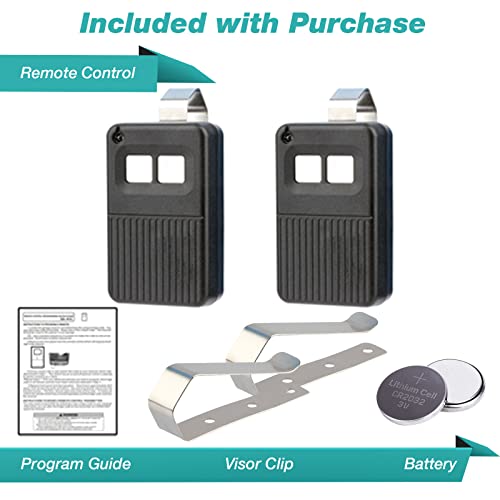 2X Garage Door Remotes for Linear Delta 3 DT-2A DNT00017A 310MHz - style: 2-Btn X2