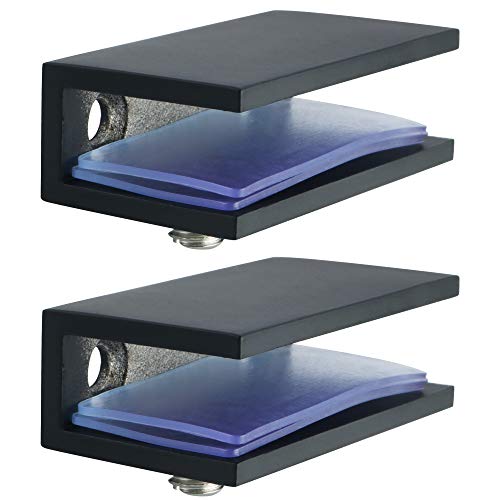 Alise Glass Shelf Brackets, Fits 8–12 mm Glass for Shower Use, 2 Pack - color: Black