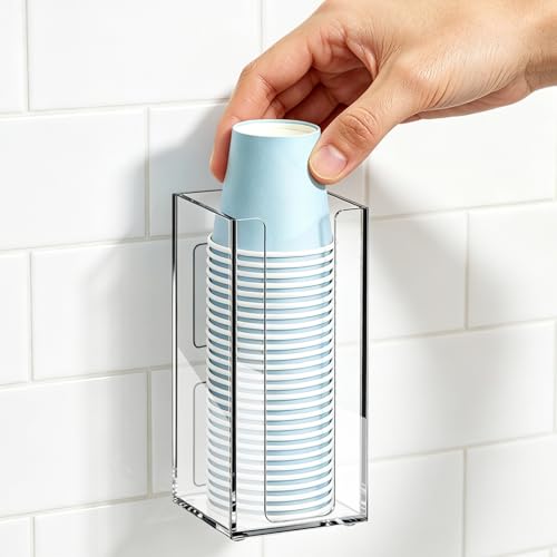 Bathroom Cup Dispenser, Wall Mount Cups Holder Fit 3oz Cups - color: Small