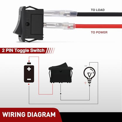 Nilight 10PCS Mini ON/Off Rocker Switch 2 Pin SPST - color: 10PCS Mini ON/Off Switch