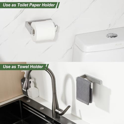 Sayayo Brushed Nickel Toilet Paper Holder Wall Mount, Toilet Tissue Holder - color: Brushed Nickel
