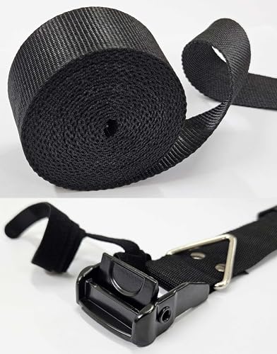 2 Pack 1.5in x 12ft Lashing Straps with Cam-Buckle and Grip-pad, Heavy Duty Cargo Tie-Downs, Multi-Purpose Cinch for Moving Straps - color: 2 Pack Lashing Straps