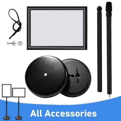 11x17 Pedestal Sign Stand, Adjustable Floor Standing Display Holder