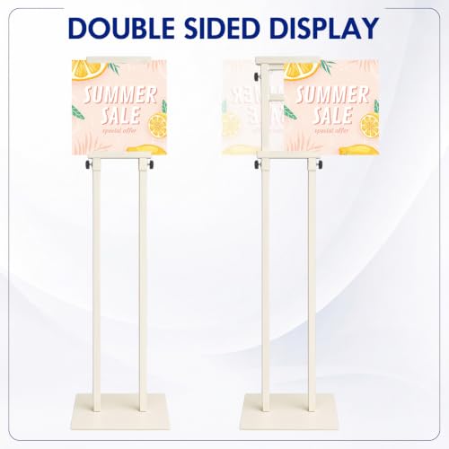 Honoson 5 Pcs Poster Stands for Display Heavy Duty Sign Holder, White - color: White