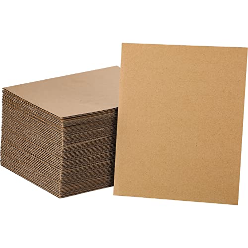 Zonon 50 Pack Corrugated Cardboard Sheets, 3 mm Flat, 8 x 10 Inch, Brown - color: Brown, size: 8 x 10 Inch