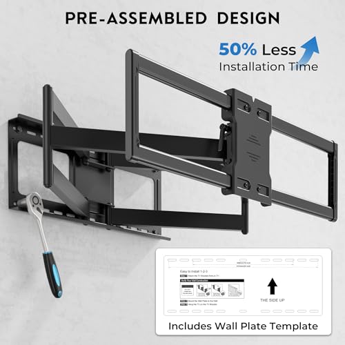 Heavy Duty TV Wall Mount with Extra Long Extendable Arm for 60–110 Inch TVs - size: for 60–110 Inch