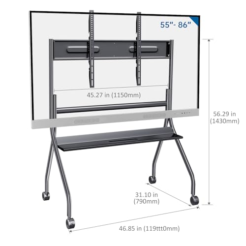 Smart Board Stand with Wheels for 55-86 Inch Interactive Whiteboard