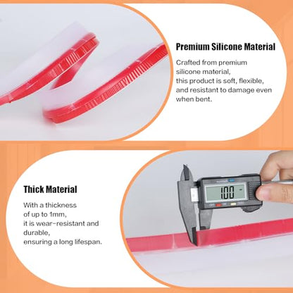 Orghtin 40Ft T-Shaped Silicone Seal Strip, Clear Sealer Weather Stripping - size: 40FT x 1.37IN