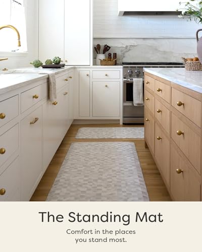 House of Noa Nama Standing Mat – Anti-Fatigue Kitchen Mats for Floor, Cushioned & Non-Slip Comfort Mat for Standing, Thick Foam Anti-Fatigue Mat for Kitchen & Workspaces, Georgia Clay 22" x 72" - color: Clay, size: 72"L x 22"W x 0.8"Th
