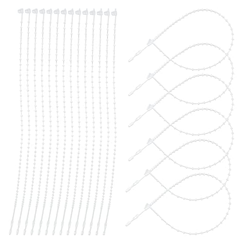 2000 Pcs Snap Lock Pin Tag Fastener Adjustable Security Beaded Loop Tie Plastic for Attach Tags to Products Gift (Transparent, 5 Inch) - size: 5 Inch