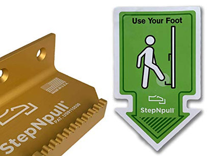 Hands Free Door Opener - No Touch Door Foot Pull & Commercial Touchless Door Opener Tools for Bathroom (Gold-1 Piece)