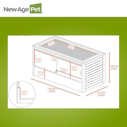 New Age Pet® ECOFLEX® 48" Mojave Reptile Enclosure, Large, Black - color: Black, size: Large