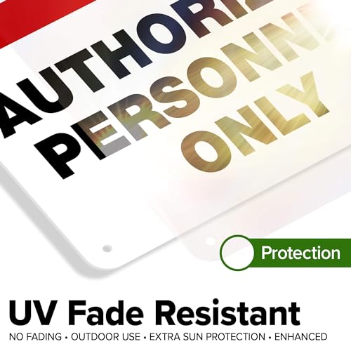 Restricted Area Authorized Personnel Only Sign, 10x14 Inches, 55 mil thick - size: 10x14 Polyethylene
