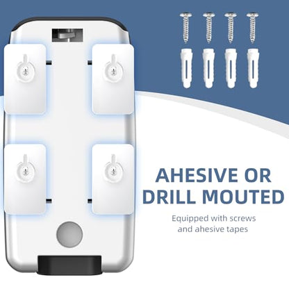 Soap Dispenser Wall Mount Adhesive Commercial Soap Dispenser 800ml No Drill Hand Sanitizer Dispenser for Bathroom Support Liquid and Gel,Black-PN9088 - color: Black