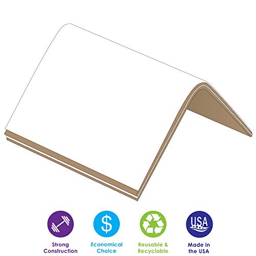 BOX USA Fibreboard Medium Duty Strapping Protectors, 2" x 2" x 3", Thickness .160", White, Use to Prevent Strapping from Damaging Edges of Shipments During Packaging and Shipping, Case of 1000