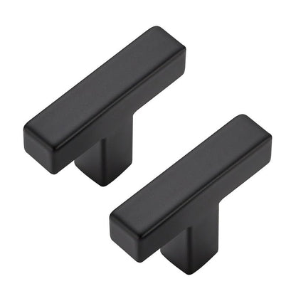 3 Pack Black Cabinet Knobs, 2in Length Square Bar Drawer Pulls - color: Matte Black, size: 3 Pack, style: Square
