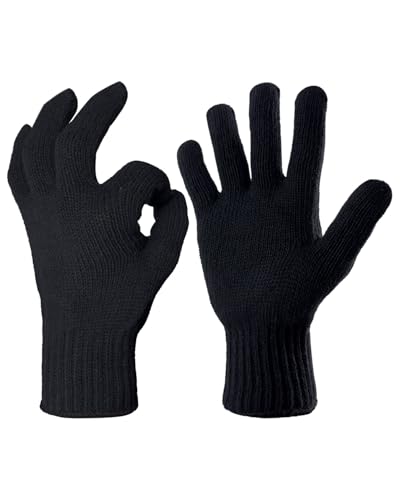 Evridwear Cotton Polyester String Knit Shell Safety Protection Work Gloves for Painter Mechanic Industrial Warehouse Gardening Construction Men & Women 12 Pairs, no Dots, Navy,Large - color: Navy-no Dots, size: Large