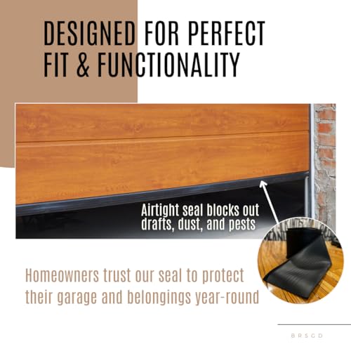 Garage Door Bottom Seal 20 Ft, 5/16 in T-End Rubber Weatherstrip Insulation - size: 20 FT