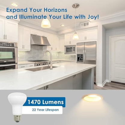 Jolux 10 Pack BR20 LED Bulb, 2700K Dimmable,1470 Lumens, 13.5W=100W - color: Soft White (2700k)