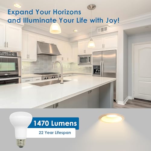 Jolux 10 Pack BR20 LED Bulb, 3000K Dimmable,1470 Lumens, 13.5W=100W - color: Warm White (3000k)