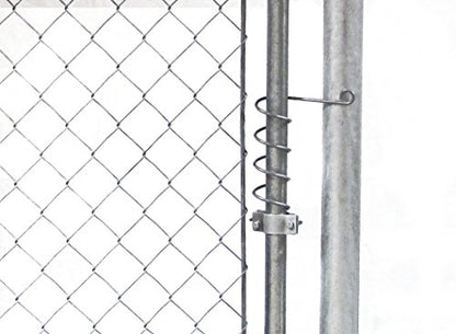 Automatic Chain Link Self Closing gate Closer. Adjustable Closing Tension, Outdoor Gate Spring, Works Great for Pool and Dog Gates or Any Chainlink gate – Made in USA