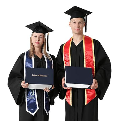 GraduationMall 8.5"x11" Smooth Padded Diploma Cover Certificate Holder Darkblue,6-Packs - color: Navy, size: 6 Packs