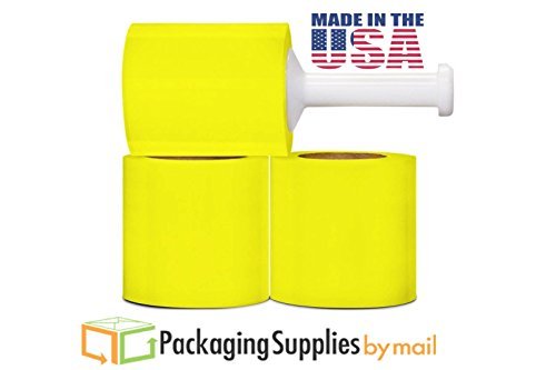 PSBM Dark Yellow Mini Stretch Film/Wrap 5 Inch x 1000 Feet 80 GA 12 Rolls - color: Yellow, size: 5 Inch