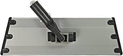 CleanAide Flat Mop Plate Frame for 10" Microfiber Pads, Commercial-Grade Aluminum with 360° Swivel, Hook and Loop Fastening, Lightweight and Durable, Gray, 10" Frame, 10 Inches - size: 10