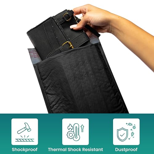 Levex - #0 6" x 10" [100 Pack] Black Poly Bubble Mailers, Padded Envelope Mailers, Packing Envelope & Mailing Bags for Shipping - color: Black, size: #0 - (6" x 10")