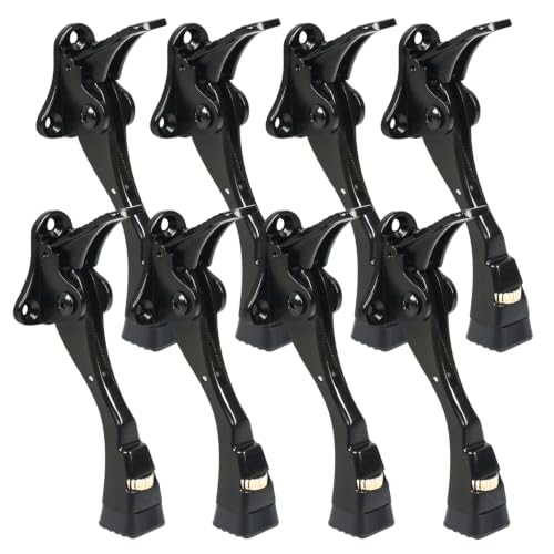 Kick Down Door Stoppers for Bottom of Door, Heavy Duty Kickdown Door Stop - color: Black, size: 4 inch x 8pack