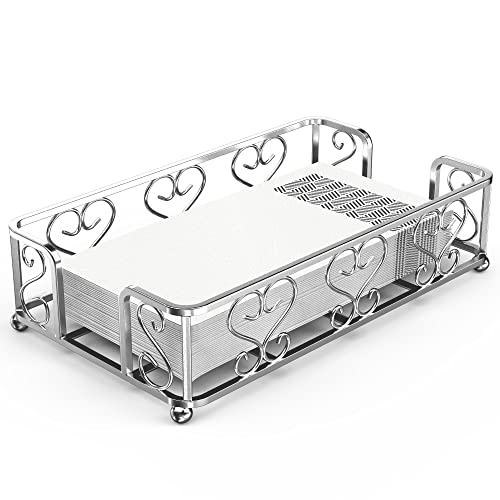 Guest Towel Holder Tray for Bathroom Countertop, Silver Napkin - color: E - Silver Guest Towel Holder Tray, size: Guest Towel Holder