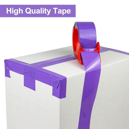 BOMEI PACK 6 Rolls Purple Heavy Duty Packing Tape,1.88 Inches x 60Yards - color: purple