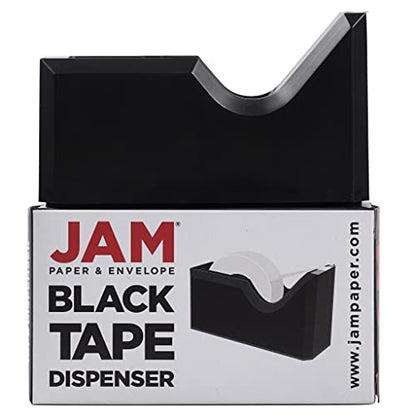 JAM PAPER Colorful Desk Tape Dispensers - Black - Sold Individually - color: Black, size: Pack of 1