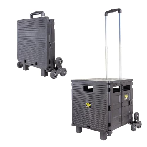 dbest Products Quik Cart Elite Stair Climber Rolling Crate - Black - color: Black, style: Elite Stair Climber