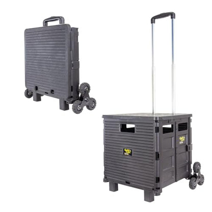 dbest Products Quik Cart Elite Stair Climber Rolling Crate - Black - color: Black, style: Elite Stair Climber