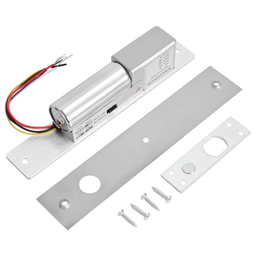 12V DC Electric Drop Bolt Lock, Fail-Safe with Adjustable 0/3/6/9s Delay, with Door Status Sensor & LED Indicator for Access Control System, Security Door & Gate