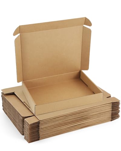 Shipping-Boxes-13x10x2 Inches: 25 Pack-Cardboard-Boxes-for-Packaging, Brown-Shipping-Boxes-for-Packing-Small-Business, Corrugated Box Mailers for Book Shoes Gift Mailing - color: Brown, size: 13x10x2 Inches