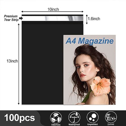 JinRuiKJ Thank You Poly Mailers 10x13 Inch, 100 PCS, Black - color: Black, size: 10*13inch 100pcs