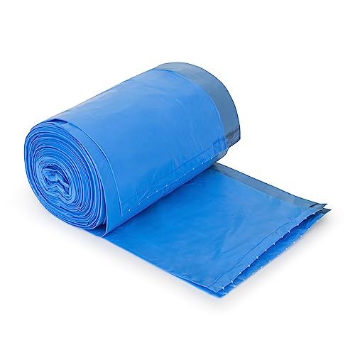 Plasticplace Custom Fit Trash Bags, Compatible with simplehuman Code K (50 Count) Tinted Blue Drawstring Garbage Liners 10 Gallon / 38 Liters, 24" x 28" - color: Blue, size: 50 Count (Pack of 1)