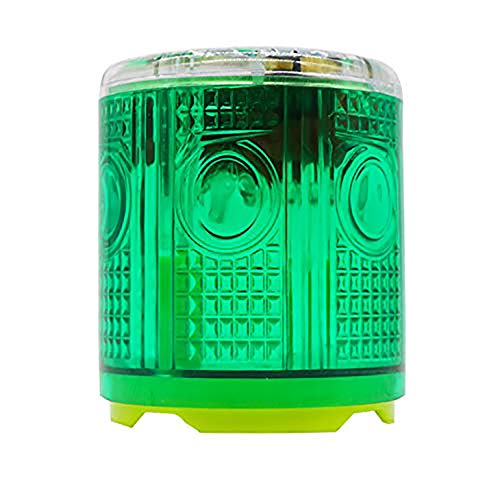 Solar Strobe Warning Light, with Strong Magnetic Base High Bright LED Flashing 360° Wireless Control Automatically Turn On Waterproof IP65 for Construction, Traffic, Factory, Safety Sign (Green) - color: Green
